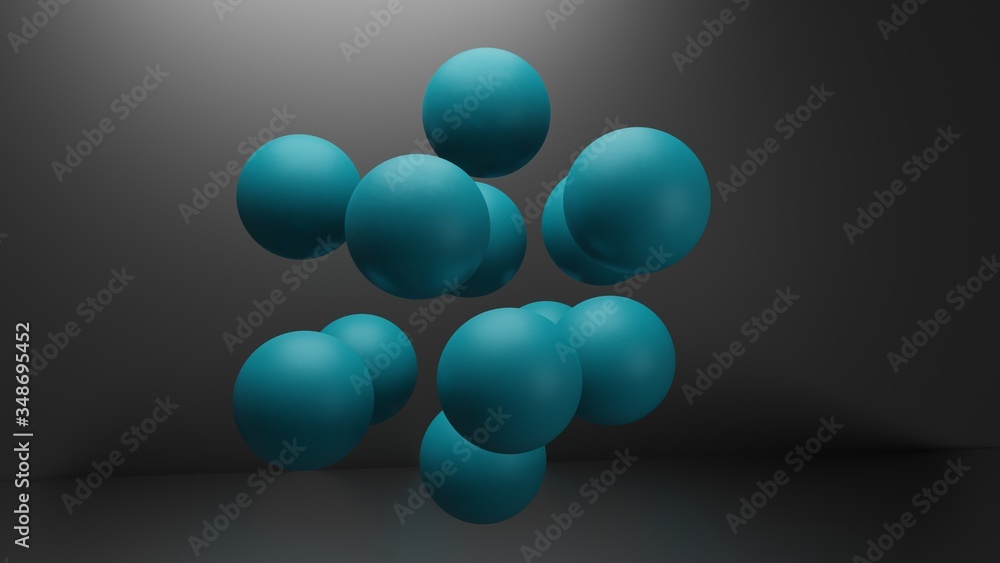 Blue balloons background. 3D illustration wallpaper Blue balloons background. 3D illustration wallpaper