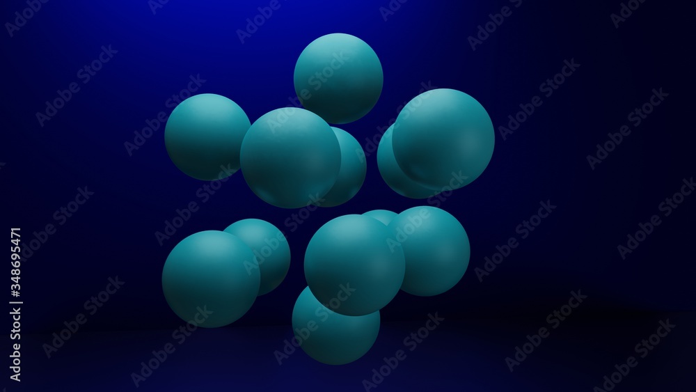 Blue balloons background. 3D illustration wallpaper Blue balloons background. 3D illustration wallpaper