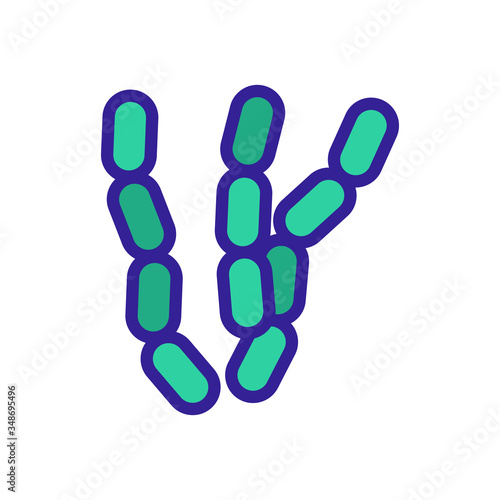 infectious bacteria in lungs icon vector. infectious bacteria in lungs sign. color symbol illustration