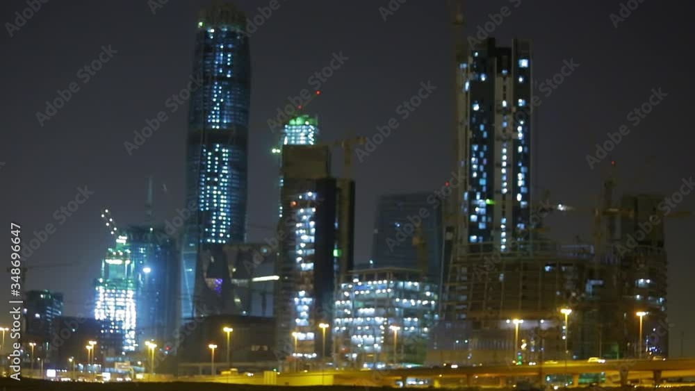 Riyadh, Saudi Arabia 05-02-2015 : Aerial view of Riyadh downtown with landscape view for olaya district and king fahad street Riyadh, Saudi Arabia 05-02-2015 : Aerial view of Riyadh downtown with landscape view for olaya district and king fahad street