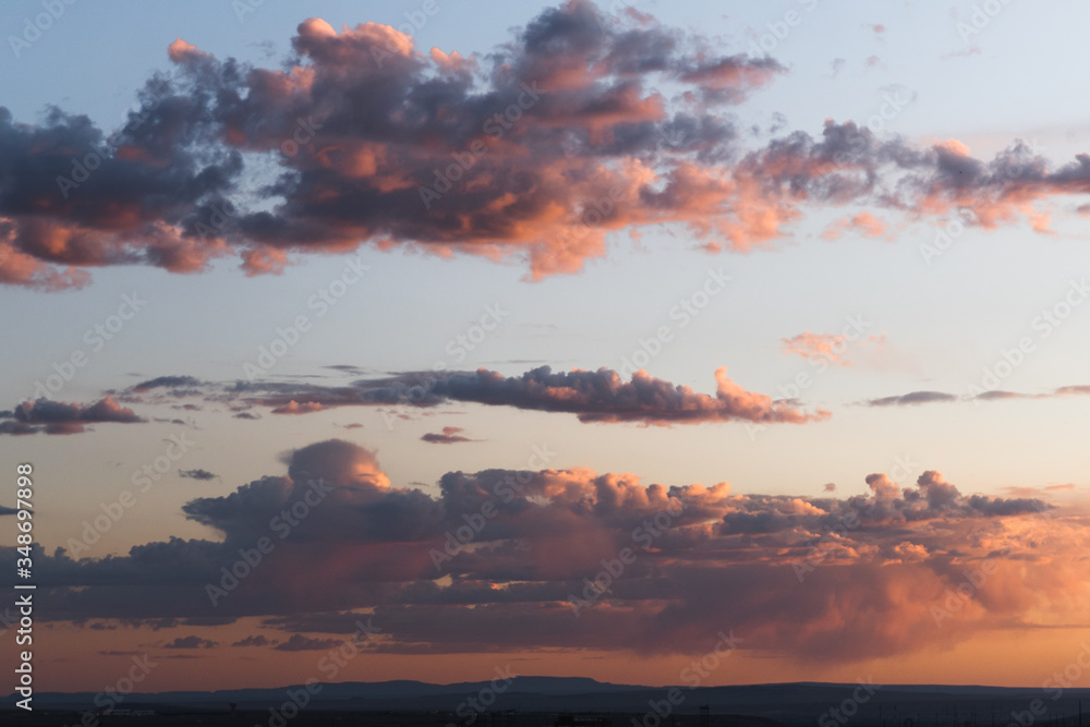 Fototapeta premium Colorful clouds during a sunset. 