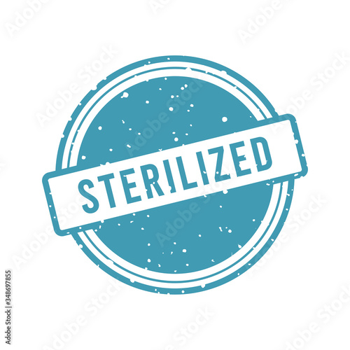 Sterilized stamp. Rubber stamp for sterilized or disinfected products.
