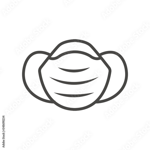 Sanitation and protection facemask ppe icon set w respiratory face masks