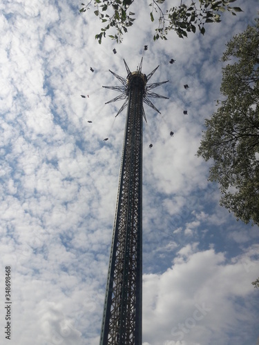 Amusement park swing ride in Vienna Austria 2017