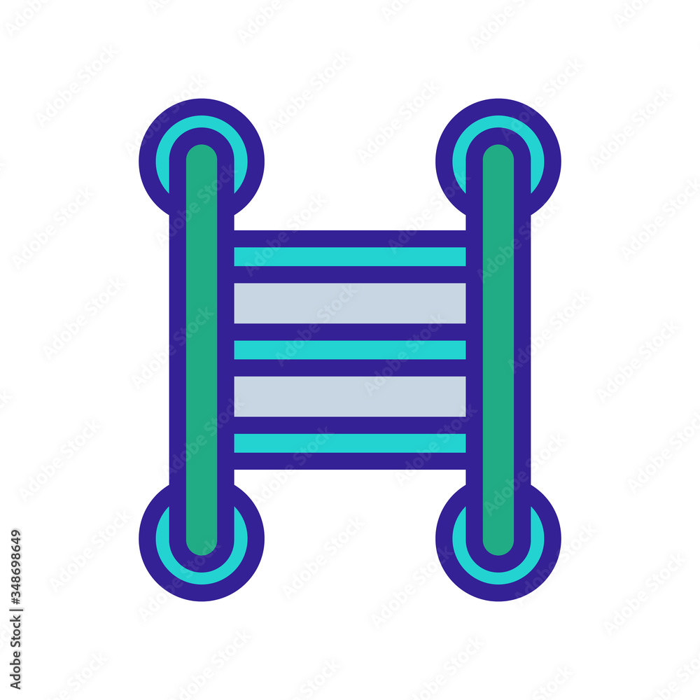 ladder heated towel rail icon vector. ladder heated towel rail sign. color symbol illustration ladder heated towel rail icon vector. ladder heated towel rail sign. color symbol illustration