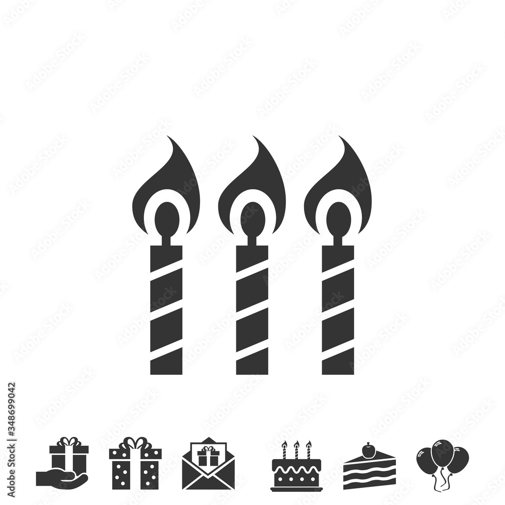 birthday candles icon vector illustration design birthday candles icon vector illustration design