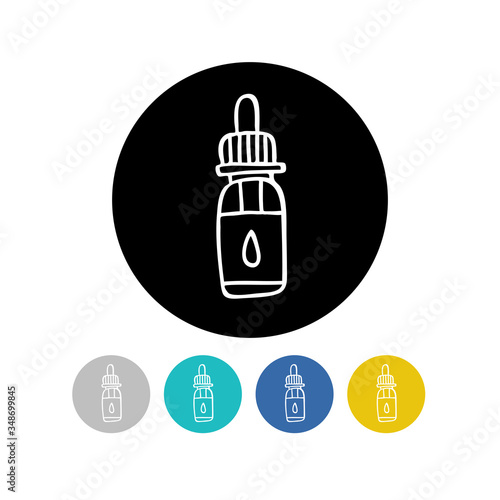 e-liquid, vape liquid doodle icon