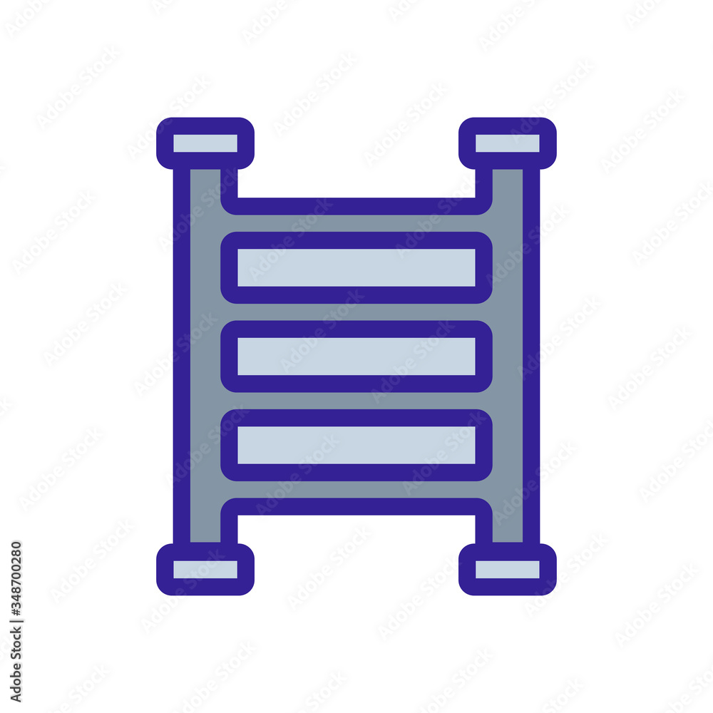 heated towel rail icon vector. heated towel rail sign. color symbol illustration heated towel rail icon vector. heated towel rail sign. color symbol illustration