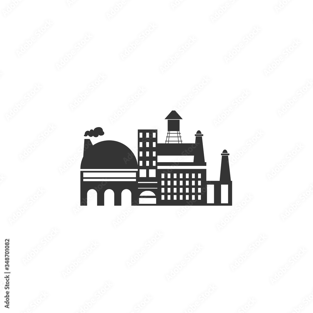 factory icon manufacturing plant vector illustration design