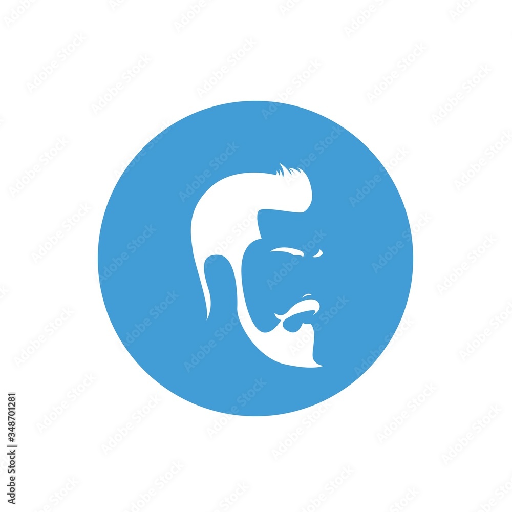 men beard and hair cut vector illustration design men beard and hair cut vector illustration design