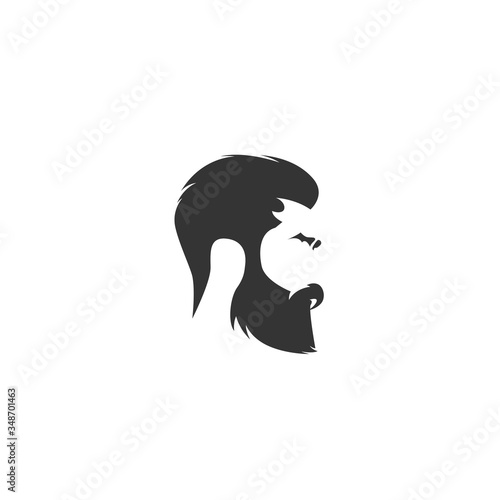 men beard and hair cut vector illustration design