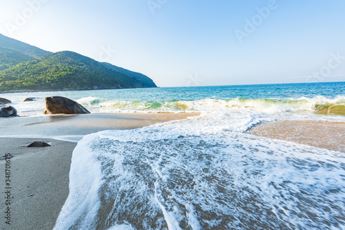 Waves on the summer beach in Dalugang, Xiyong, Shenzhen photo