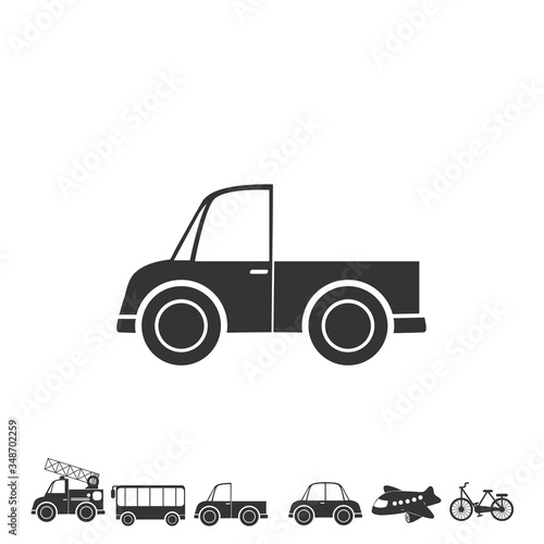 pick up truck toy car vector illustration design