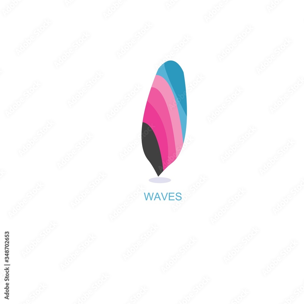 surf rider , waves icon design illustration vector