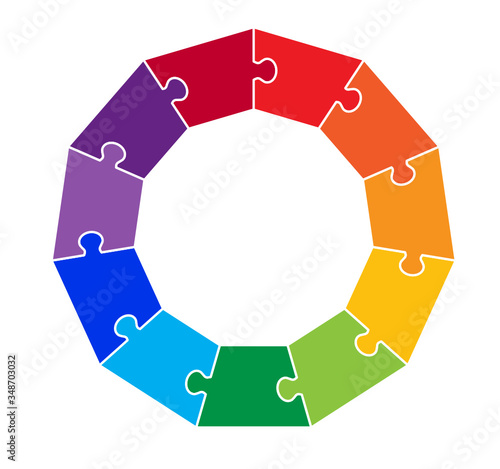 11 Part Hendecagon Puzzle Graphic