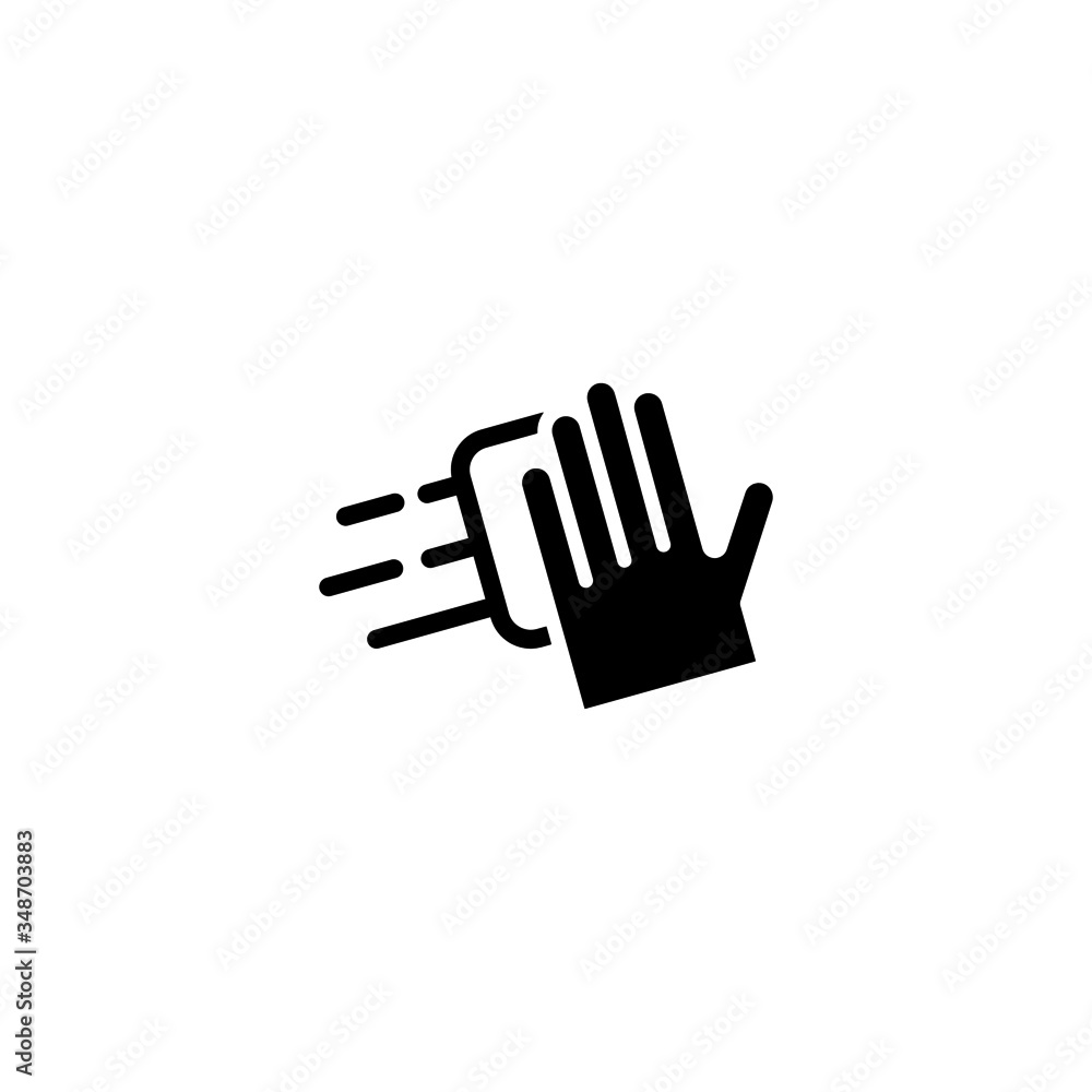 Cleaning icon symbol in black solid flat design icon isolated on white background Cleaning icon symbol in black solid flat design icon isolated on white background