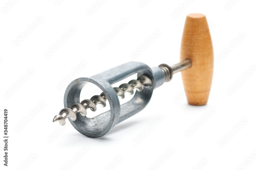 Wine bottle opener on white background Wine bottle opener on white background