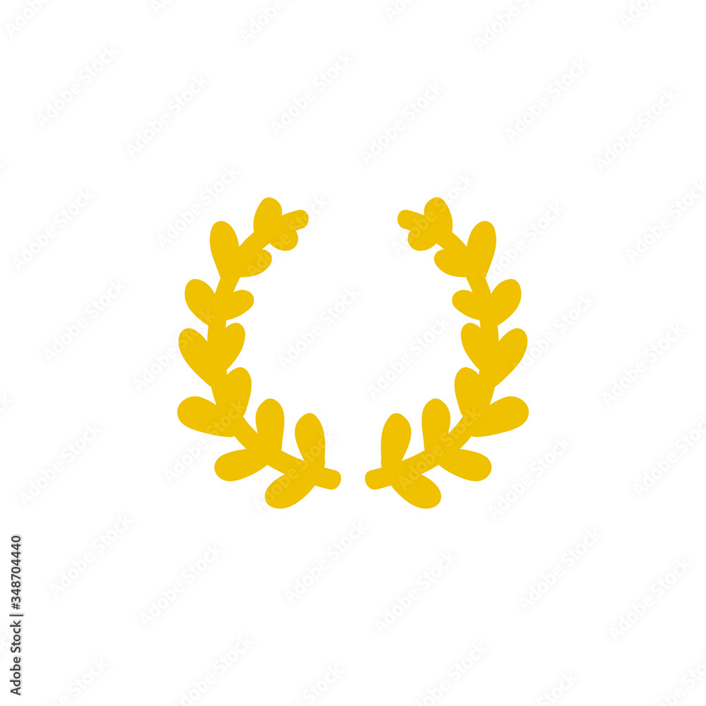 laurel wreath doodle icon