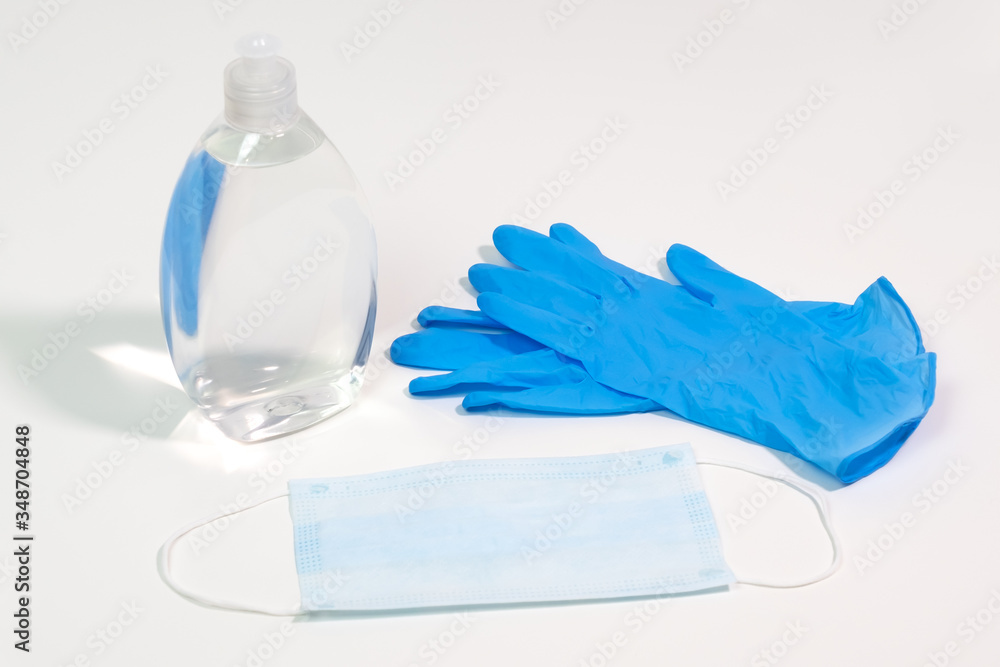 nitrile gloves hand sanitizer