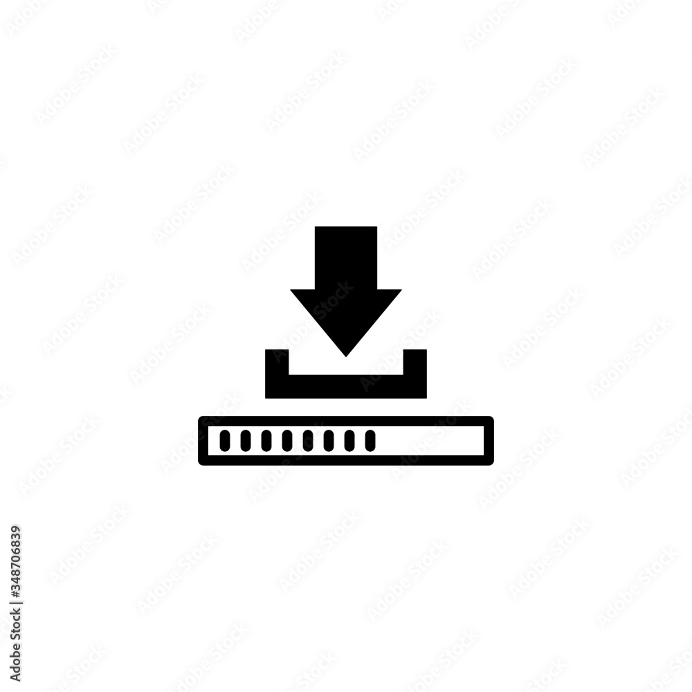 Update vector icon in black solid flat design icon isolated on white background Update vector icon in black solid flat design icon isolated on white background