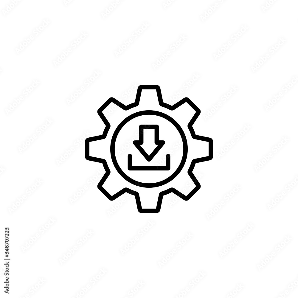 Update vector icon in linear, outline icon isolated on white background Update vector icon in linear, outline icon isolated on white background