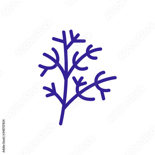 sprig of fennel icon vector. sprig of fennel sign. color symbol illustration