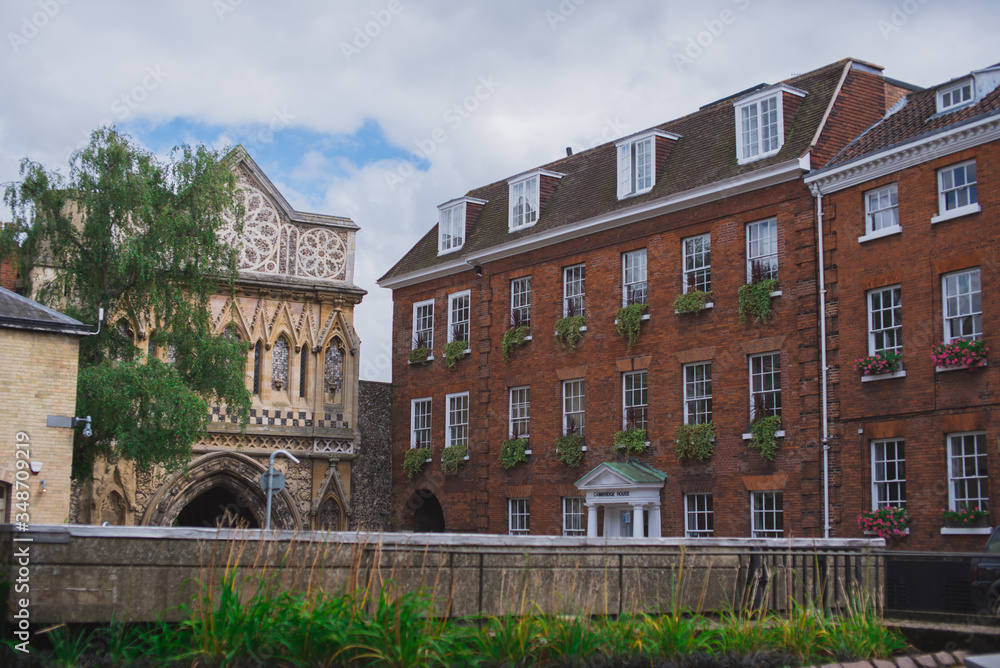 The windows of the house in England