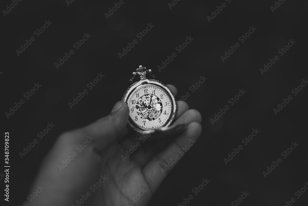 Ancient clock with hands Ancient clock with hands