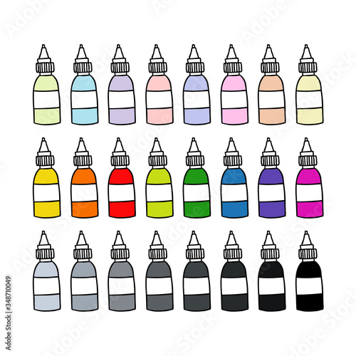 tattoo ink bottle doodle icon