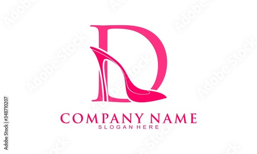 Heel and letter D vector design