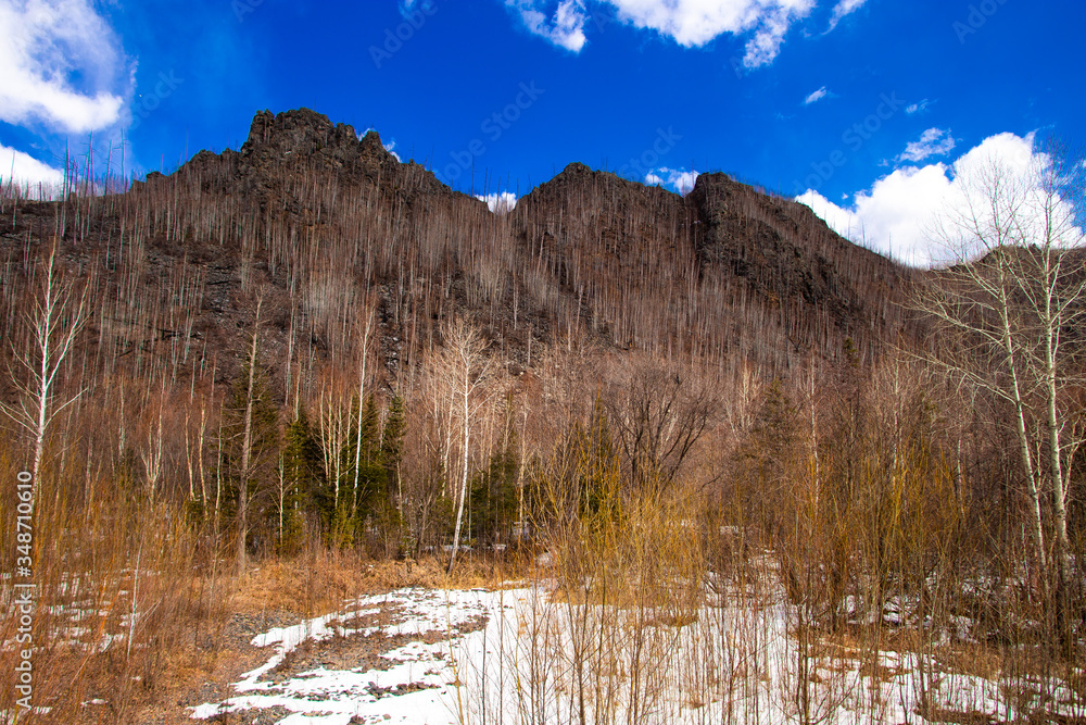 mountains in winter