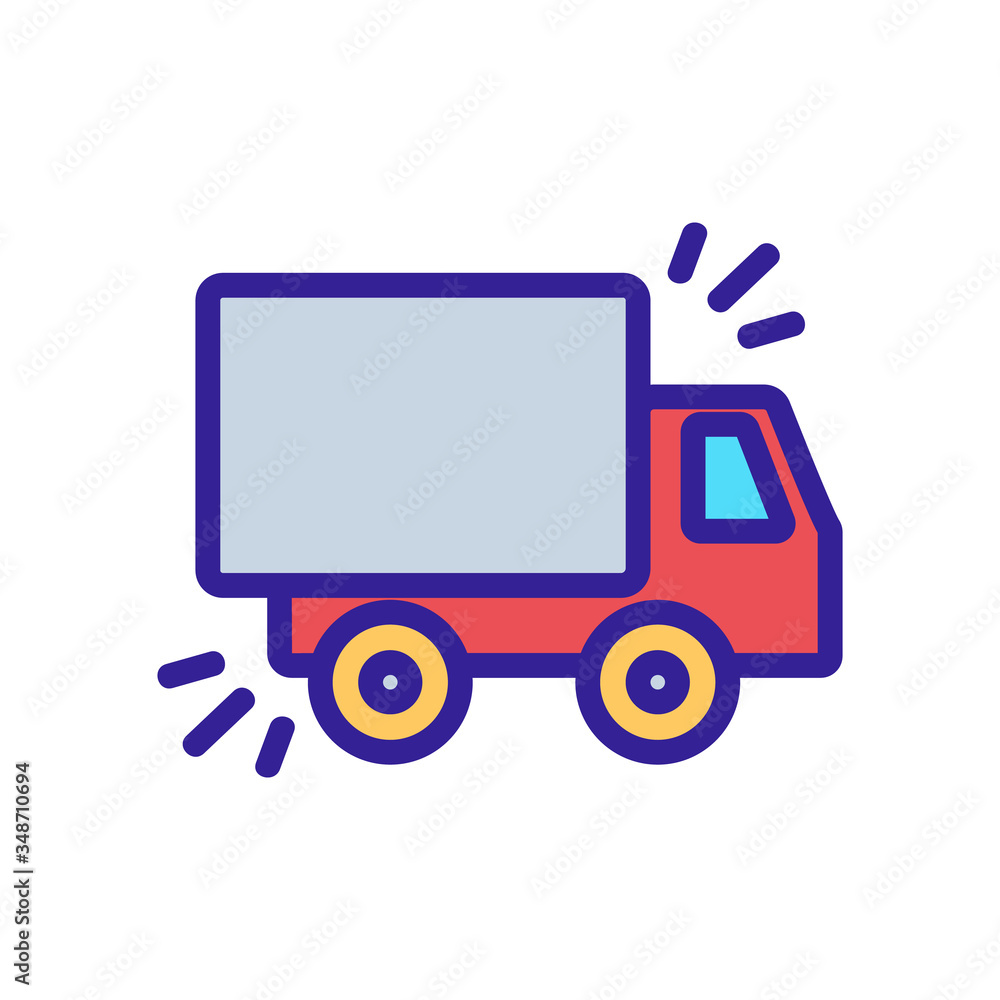 heavy truck sound icon vector. heavy truck sound sign. color symbol illustration heavy truck sound icon vector. heavy truck sound sign. color symbol illustration