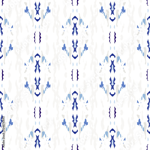 Hand Drawn, Paint Texture. Shibori Seamless 