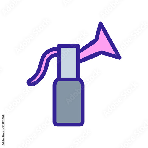 mechanical breast pumps icon vector. mechanical breast pumps sign. color symbol illustration