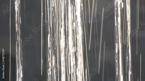 Close up view of water falling down in day light.