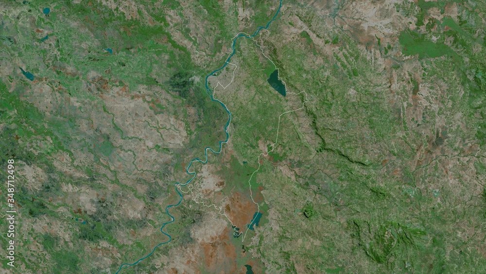 Central, Paraguay - outlined. Satellite Central, Paraguay - outlined. Satellite