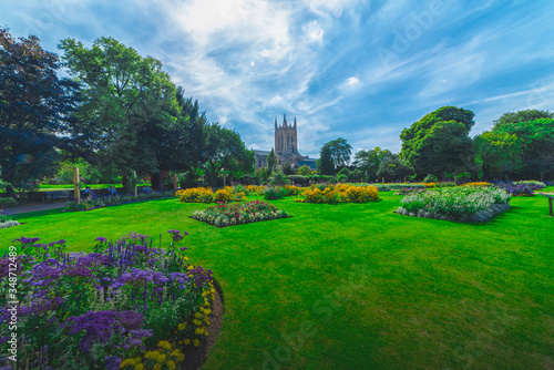 Billede på lærred City of Norwich, England - July 7:Bury St Edmunds Abbey  in Norwich , England on July 7, 2017