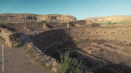 Pueblo Bonito in Chaco Culture National Historical Park, known as Chaco Canyon, a major center of culture for the Ancestral Puebloans.
