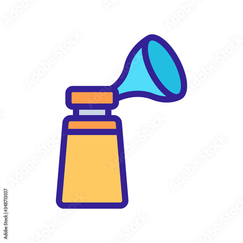 mechanical suction cup with breast pump icon vector. mechanical suction cup with breast pump sign. color symbol illustration