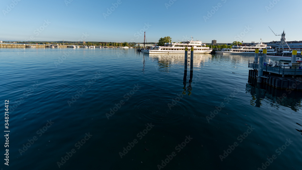 Ship in the harbor of Konstanz City, Germany