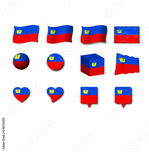 デザインリヒテンシュタイン国旗 | Design Flag of Liechtenstein