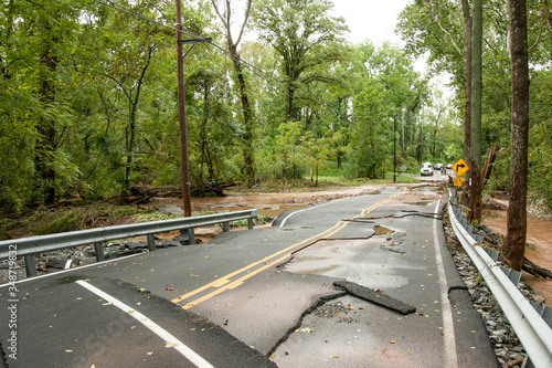 Flooding Causes Road Washout