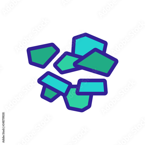 arugula pieces icon vector. arugula pieces sign. color symbol illustration