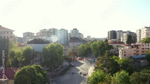 Kadikoy Bagdat Street Aerial Drone View at Covid-19 Isolation Days