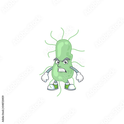 cartoon drawing of salmonella showing angry face