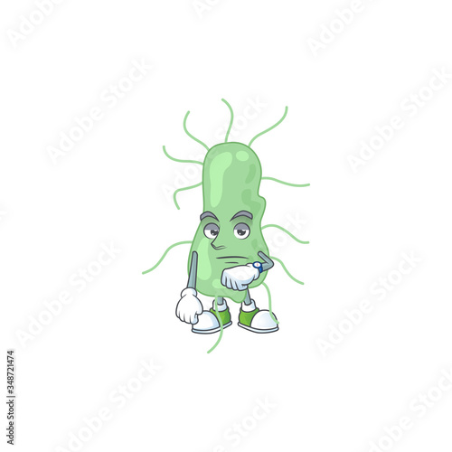 Salmonella showing waiting gesture cartoon design concept
