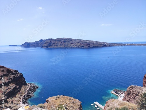 view of the coast of crete greece © vitaliy