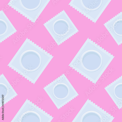 condom seamless pattern flat design