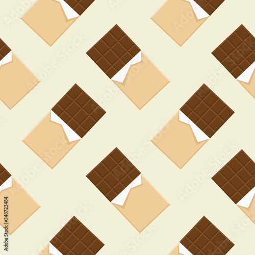 chocolate bar seamless pattern vector illustration 