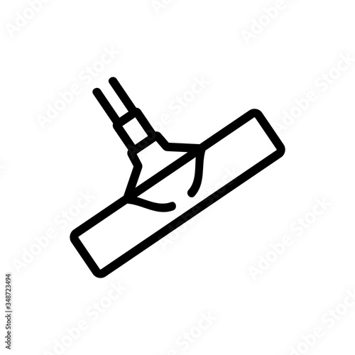 flat mop with telescopic handle icon vector. flat mop with telescopic handle sign. isolated contour symbol illustration
